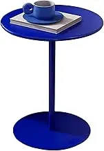 Small Round Side End Table, Blue Leg and Base Pub Table, Counter Bar Height Table for Kitchen, Dining Room, Living Room Nightstand Sofa Table Coffee Table(60x72cm)