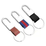 Key Chain With Metal Ring Leather Car Keychain Key Clip Zinc Alloy Key