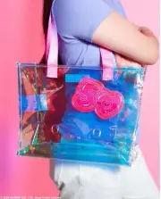Hello Kitty Cafe Exclusive 50th Anniversary Iridescent Tote Bag (NEW IN BAG)