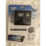 Sharper Image Travel Plus Universal Adapter w/ Dual USB- NIB