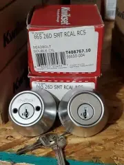 Kwikset 665 26D SMT RCAL RCS SmartKey Sec 665 Double Cyl Deadbolt Satin Chrome