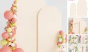 Wedding Arch Backdrop Cover 7.2FT, 6FT Spandex Fitted Wedding 7.2FT,6FT Beige