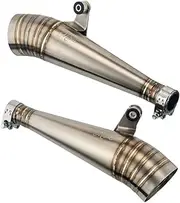 Motone MTE176 Bonneville T100 Slip-On Muffler, Air-Cooled, ODIN GP Style, Stainless Steel
