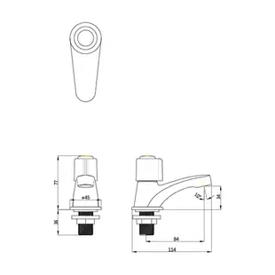 CAESAR 凱撒衛浴 B037C B037C-S B037C-D 陶瓷芯單力栓 雙力栓 公共冷水龍頭 免運