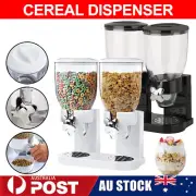 Double Cereal Dispenser Dry Food Grains Containers Nuts Storage Box Dispensers