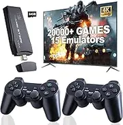 Wireless Retro Handheld Game Stick with 20,000+ Built-in Revisited Classic Games, Video Retro Gaming Console, 4KHDMI Output and Classic Emulators Plug and Play, Dual 2.4 Wireless Controllers, 64GB