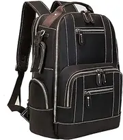 UBANT Leather Backpack for Men, 15.6 inch Laptop Backpack Vintage Full Grain Leather Daypack