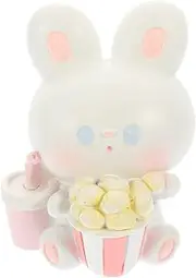 Rabbit Car Decoration Desk Topper Spring Festival Table Centerpieces Miniature Bunny Figure New Year Cake Decoration 2023 Zodiac Rabbit Ornament Cartoon Resin Lunar Calendar Office