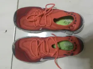Nike free flyknit 5.0 紅/橘 襪子鞋 編織