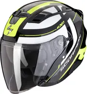 Scorpion EXO-230 PUL, open face helmet , color: Black/Neon-Yellow , size: L