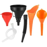 4 Pcs Automotive Funnels Set, Wide Mouth Fuel Funnels, Plastic Long Neck Oil Fun