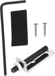 Totority 1 Set Electric Guitar Bridge Saddle Guitar Tailpiece Bridge Roller Bridge Guitar Tremolo Bridge Block Electric Guitar Parts Guitar Bridge Tailpiece Black Metal