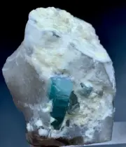 355 Carat Tourmaline Crystal On Quartz Specimen From Afghanistan