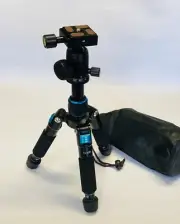 18inch Mini Tripod,Tabletop Camera Tripod with 360° Ball Head&Carry Bag Blue