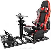 Dardoo Flight Racing Simulator Cockpit Multifunctional Wheel Stand Compatible with Thrustmaster Hotas Warthog, Logitech X52 X56 G27 G29 G920, Not Including Wheel Pedal Handbrake Throttle Joystick