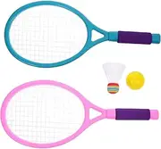Outanaya 1Set Badminton Rackets for Outdoor Sports for Family Fun Practice Durable Lightweight Badminton Racket for Beginners