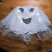 POTTERY BARN KIDS LIGHT-UP GHOST TUTU HALLOWEEN COSTUME SIZES 3T