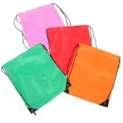 4 Pcs Fitness Gym Sack Bulk Drawstring Bags School Small Backpack