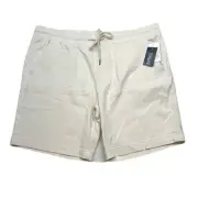 Buffalo David Bitton Shorts Mens 38 Beige Cotton Blend Casual Drawstring