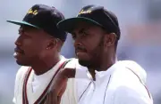 Courtney Walsh & Curtley Ambrose West Indies Old Cricket Photo