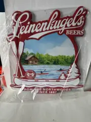 Leinenkugels From The Northwoods Metal Tin Tacker Beer Sign New In Pkg 24 X 22 I