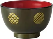 Nakajima Auspicious Pattern Soup Bowl, Green Size: Approx. φ4.2 inches (10.8 cm), H2.7 inches (6.8 cm), 9.4-18.5 inches (24-463246 mm)