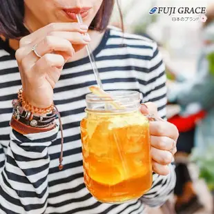 【FUJI-GRACE 日本富士雅麗】大珍珠專用加厚耐熱五件組環保玻璃吸管(1盒)