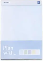 kumet Detachable White Blank Papers with 80 Plain Pages in 5 Colors, Ideal for Students and Office Use (Blue (Blank))