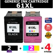 4x Generic 61XL 61 XL Ink For HP Deskjet 1000 1050 2050 3050 3060 Envy 4500 5530