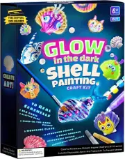 Shell Painting Kit for Kids - Glow in the Dark Arts and Crafts for Boys Girls Ag