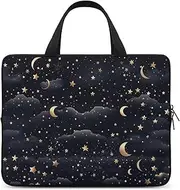 Laptop Case Sleeve Shockproof Computer Carrying Bag Stars and Moon on Dark Background Notebook Case Cover Laptop Bag Water Resistant Computer Cases Tablet Briefcase for Travel Business 10 Inch
