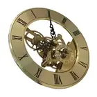 Elegant 126MM Diameter Clock with Gold Black Roman Font for Decoration