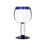 Libbey 92314 Aruba 21 oz Anneal Treated Rocks Glass w/ Blue Rim - 1 Doz