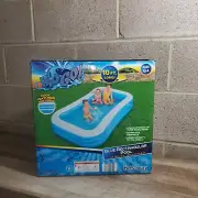 Bestway H2O Go! 10 x 6' ft Rectangular Inflatable Family Kiddie Pool
