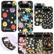 Case For Google Pixel 9 Pro 8 8A 6 7A 9A Custom Name Daisy Silicone Phone Cover