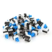 30 Pieces 6 Pins Terminal DPDT Latching Type Push Button Micro Switches 7mmx7mm
