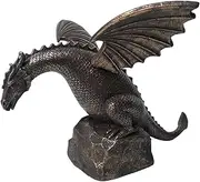Dragon Fountain Exquisite Craft Realistic Appearance Retro Décor Safe Ingredients Resin Creativity Garden Water Fountain