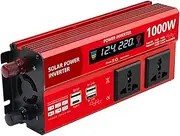 KLVN Modified Inverter 1000W 1500W 2000W 12VDC to 120V AC with 2 USB Port,PD 22W QC 18W Fast Charging(1000W)
