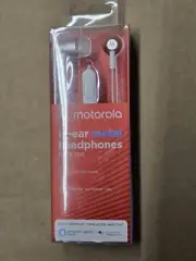 Motorola Pace 200 In-Ear Metal Rich HD Sound Headphones with Microphone Silver