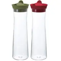在飛比找樂天市場購物網優惠-2色 日本製造HARIO 矽膠玻璃冷水瓶冷水壺-綠色1000
