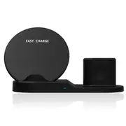 3 in 1 10W Fast Wireless Charger Dock Station Fast Charging for iPhone and Apple Watch black