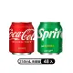 【Coca-Cola 可口可樂】可樂+雪碧 易開罐250ml x2箱(共48入;24入/箱)