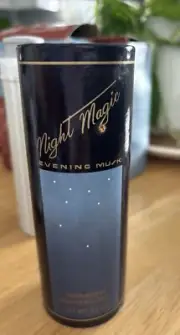 Avon Night Magic Evening Musk Shimmering Perfumed Body Talc Powder 3.5 oz New