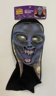 Vintage Kmart Pumpkin Time Latex Alien Halloween Hood Mask W/ Original Package