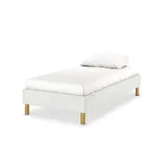 Gallus Linen Upholstered Fabric Bed Base - Off White
