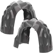 2pcs Simulation Train Tunnel Model Decorative Railway Scenery Pretend Tunnel Toy for Boys and Girls