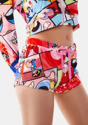 [Dolls Kill x The Powerpuff Girls] Power Of Three Velour Shorts