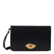 [Mulberry] Lana Wallet On Strap Black High Gloss Leather