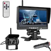 Rear View Camera Wireless Vehicle Backup Cameras 7 Inch LCD Monitor Parking Assistance System for RV/Van/Pickup/Truck Reversing Camera(One Camera kit)