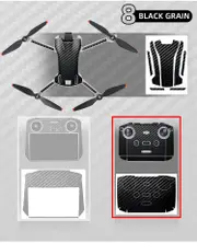 Sunnylife Skin Sticker for Mini 3 (Drone+RC-N1 Remote) Black Grain